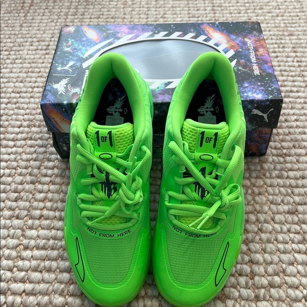 Puma Neon Green Melo Sneakers!!